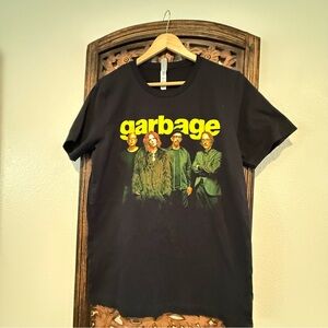Garbage Band concert Black Tee with Yellow Band Graphic